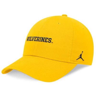 Men's Jordan Brand Maize Michigan Wolverines 2024 On-Field Club Adjustable Hat