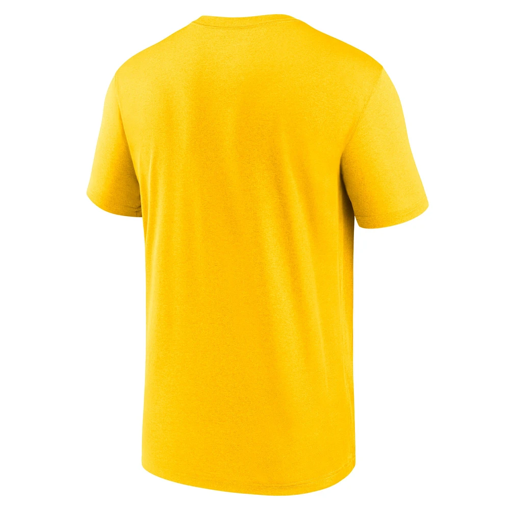Men's Jordan Brand Maize Michigan Wolverines 2025 Sideline Legend Performance T-Shirt