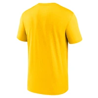 Men's Jordan Brand Maize Michigan Wolverines 2025 Sideline Small Logo Legend Performance T-Shirt