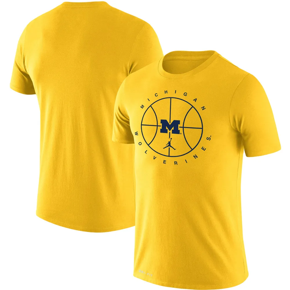 Jordan Brand Maize Michigan Wolverines Basketball Icon Legend Performance T-shirt pour homme