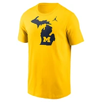 T-shirt Jordan Brand Maize Michigan Wolverines Campus Local pour homme