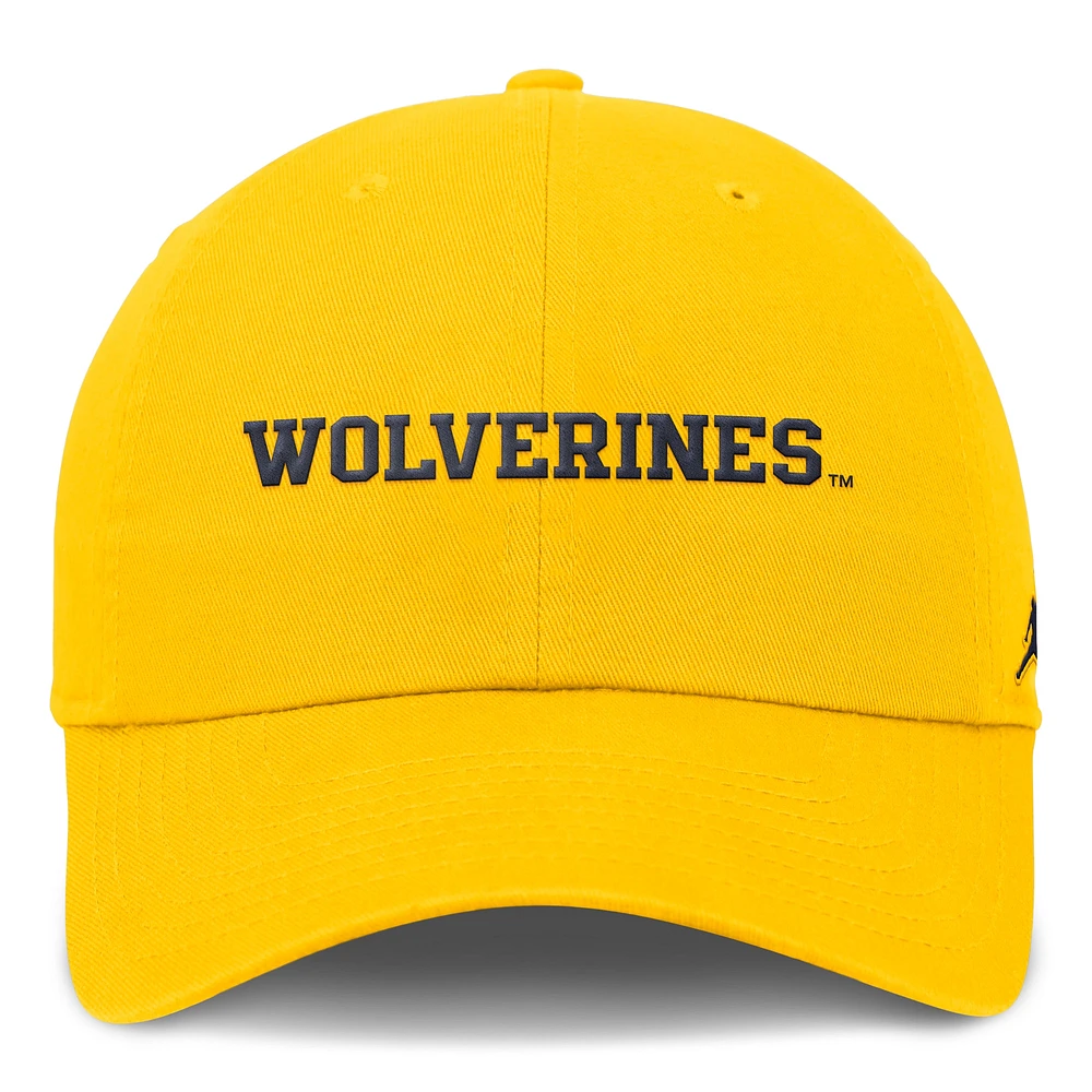 Casquette ajustable Jordan Brand Maize Michigan Wolverines Club Tri-Glide pour homme