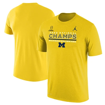 Men's Jordan Brand Maize Michigan Wolverines College Football Playoff 2023 National Champions Performance T-Shirt