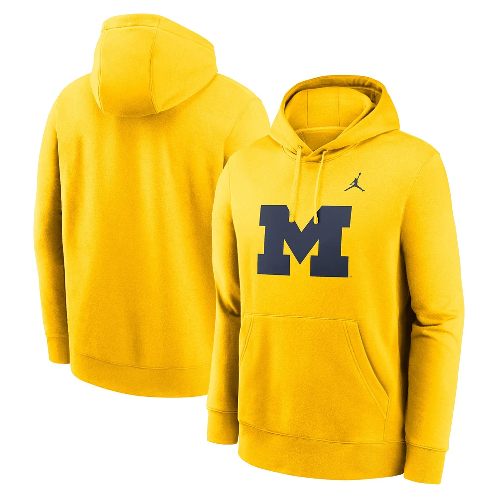 Sweat à capuche en polaire Jordan Brand Maize Michigan Wolverines Primetime Club pour homme