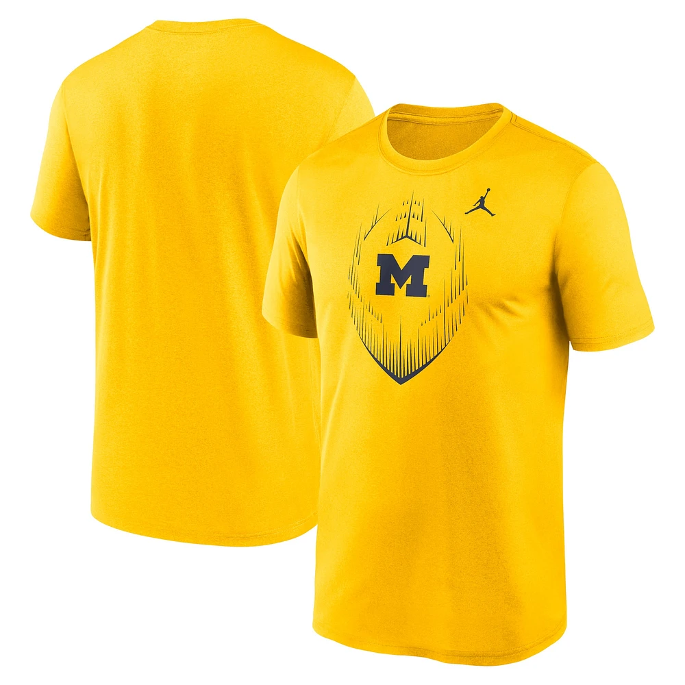 Men's Jordan Brand Maize Michigan Wolverines Primetime Legend Icon Performance T-Shirt