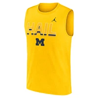 Men's Jordan Brand Maize Michigan Wolverines Primetime Tricode Legend Performance Tank Top