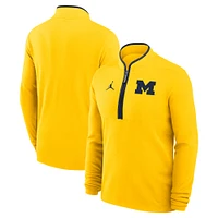 Sweat-shirt à demi-zip Jordan Brand Maize Michigan Wolverines Victory pour homme