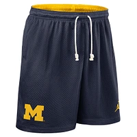 Men's Jordan Brand Navy/Maize Michigan Wolverines 2025 Sideline Reversible Performance Shorts