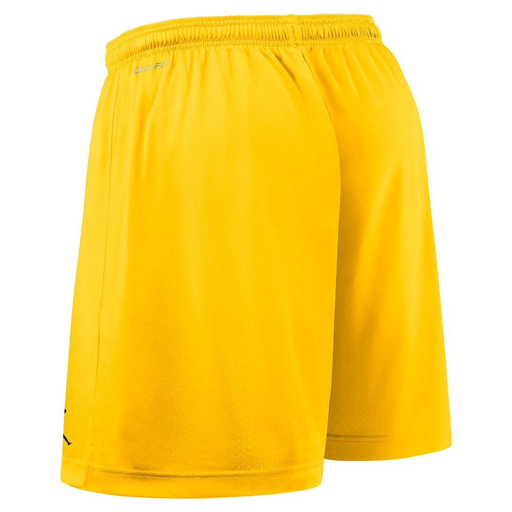 Men's Jordan Brand Navy/Maize Michigan Wolverines 2025 Sideline Reversible Performance Shorts