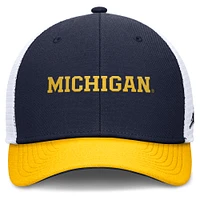 Casquette ajustable Jordan Brand bleu marine/maïs pour homme, Michigan Wolverines Rise