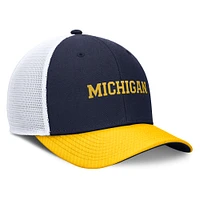 Casquette ajustable Jordan Brand bleu marine/maïs pour homme, Michigan Wolverines Rise
