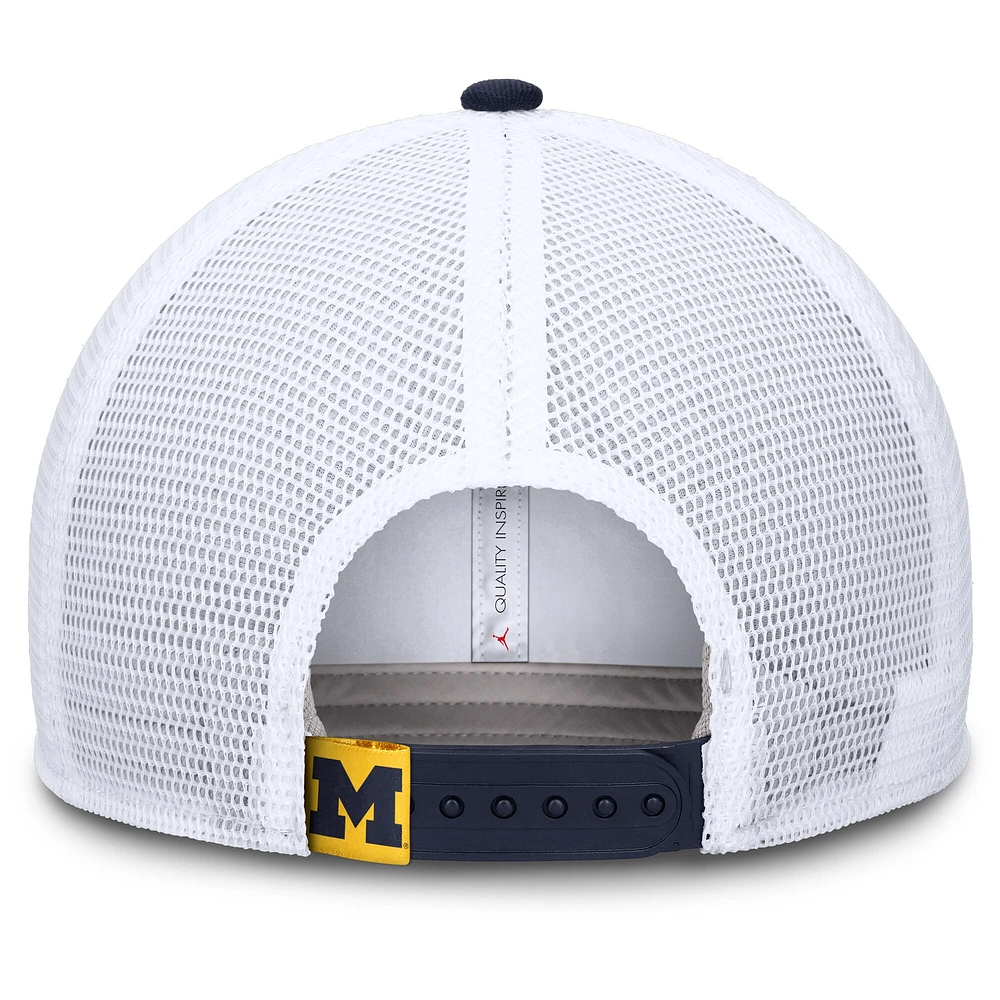 Casquette ajustable Jordan Brand bleu marine/maïs pour homme, Michigan Wolverines Rise