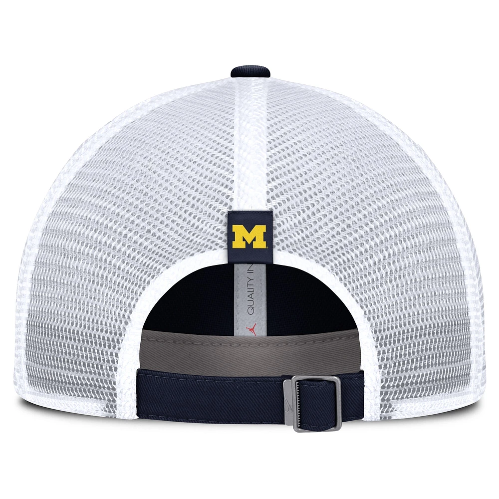 Casquette ajustable Jordan Brand bleu marine/blanc pour homme, Michigan Wolverines Club
