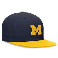 Men's Jordan Brand Navy/Yellow Michigan Wolverines Team Logo Performance Fitted Hat