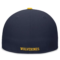 Men's Jordan Brand Navy/Yellow Michigan Wolverines Team Logo Performance Fitted Hat