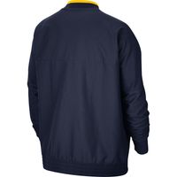 Men's Jordan Brand Navy Michigan Wolverines 2021 Coach Half-Zip Jacket