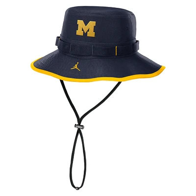 Men's Jordan Brand Navy Michigan Wolverines 2024/25 On-Field Apex Performance Boonie Bucket Hat