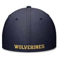 Men's Jordan Brand Navy Michigan Wolverines 2024 On-Field Swoosh Performance Flex Hat