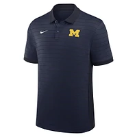 Men's Jordan Brand Navy Michigan Wolverines 2025 Early Season Coaches Sideline Victory Stripe Performance Polo