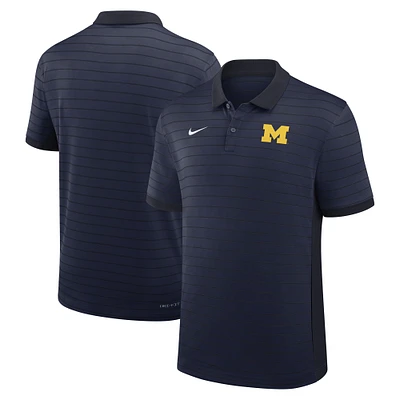 Men's Jordan Brand Navy Michigan Wolverines 2025 Early Season Coaches Sideline Victory Stripe Performance Polo