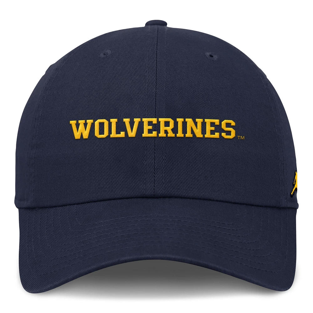 Men's Jordan Brand Navy Michigan Wolverines Club Tri-Glide Adjustable Hat