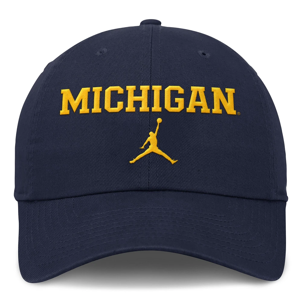 Men's Jordan Brand Navy Michigan Wolverines Club Tri-Glide Adjustable Hat