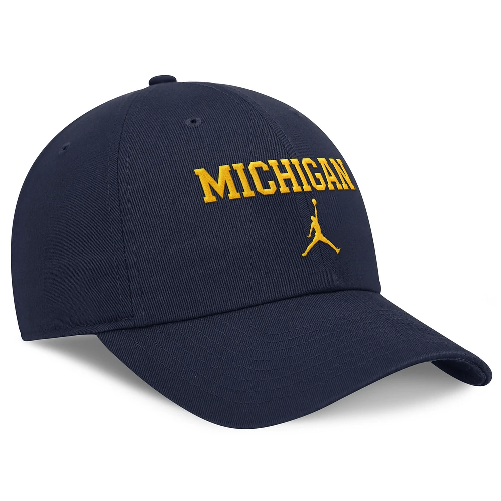 Men's Jordan Brand Navy Michigan Wolverines Club Tri-Glide Adjustable Hat