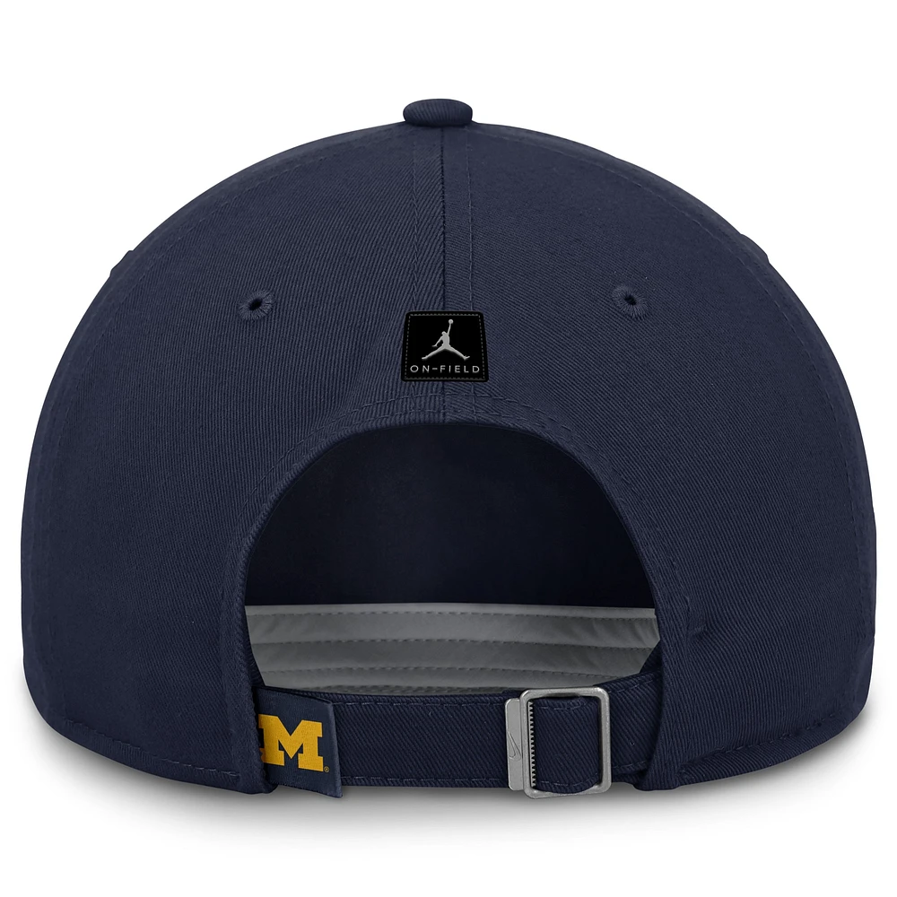 Men's Jordan Brand Navy Michigan Wolverines Club Tri-Glide Adjustable Hat