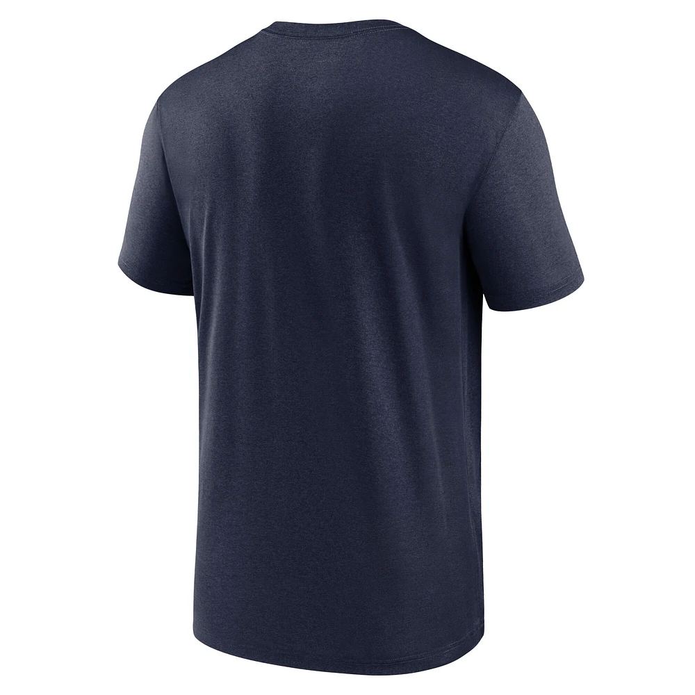 T-shirt Jordan Brand bleu marine pour homme, avec logo Legend Performance des Michigan Wolverines