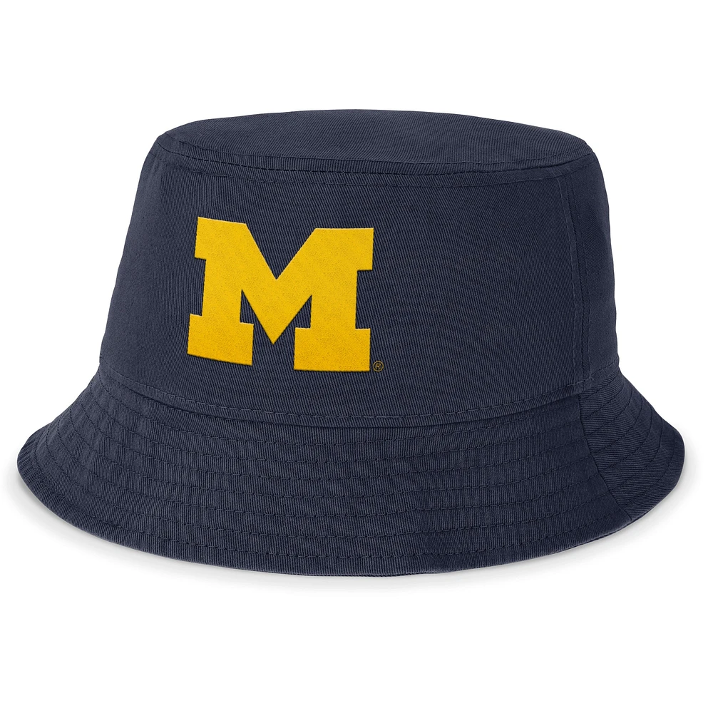 Chapeau bob Jordan Brand bleu marine Michigan Wolverines Local Apex pour hommes