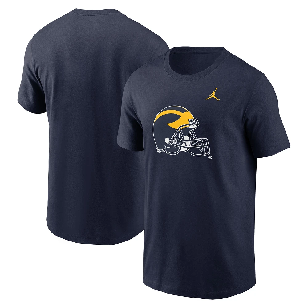 T-shirt Jordan Brand bleu marine avec logo alternatif Michigan Wolverines Primetime pour homme