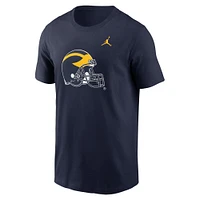 T-shirt Jordan Brand bleu marine avec logo alternatif Michigan Wolverines Primetime pour homme