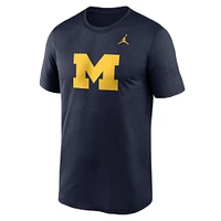 T-shirt Jordan Brand bleu marine avec logo Michigan Wolverines Primetime Legend pour homme