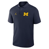 Men's Jordan Brand Navy Michigan Wolverines Primetime Victory Primary Logo Performance Polo
