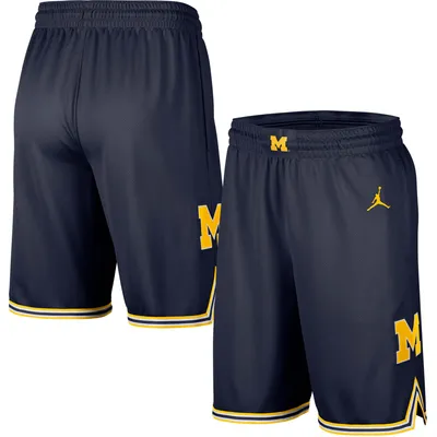 Jordan Brand - Michigan Wolverines Replica Team Short de basketball pour homme Bleu marine