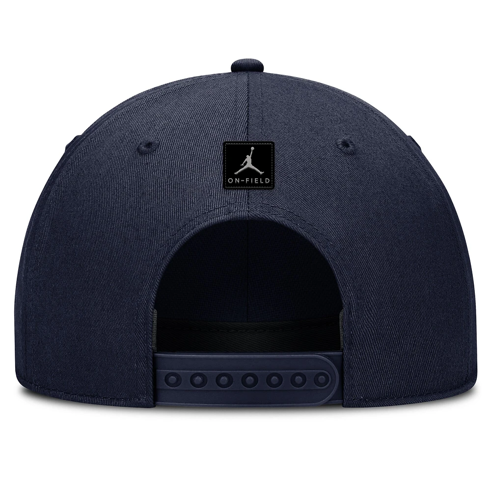 Men's Jordan Brand Navy Michigan Wolverines Rise Adjustable Hat
