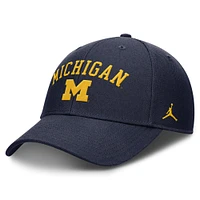 Casquette ajustable Jordan Brand bleu marine Michigan Wolverines Rise pour homme