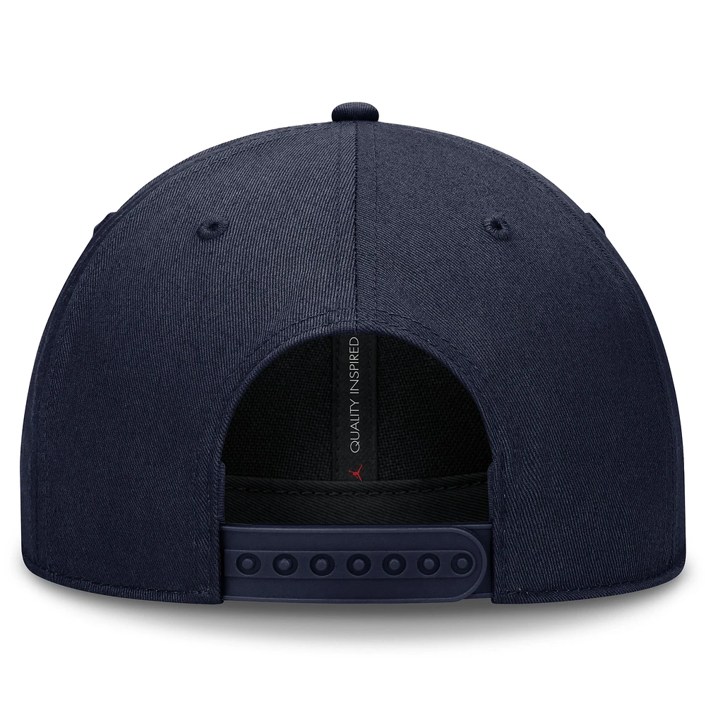 Casquette ajustable Jordan Brand bleu marine Michigan Wolverines Rise pour homme