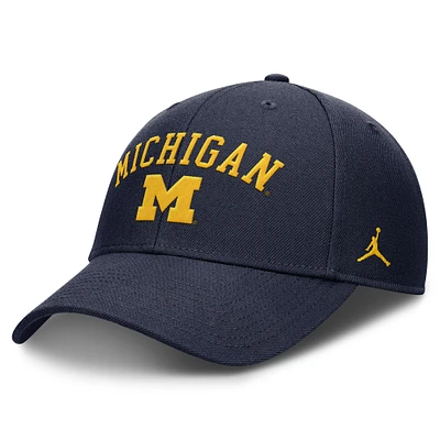 Casquette ajustable Jordan Brand bleu marine Michigan Wolverines Rise pour homme