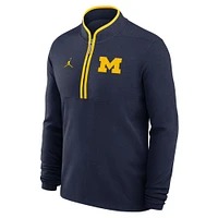 Men's Jordan Brand Navy Michigan Wolverines Victory Half-Zip Sweatshirt