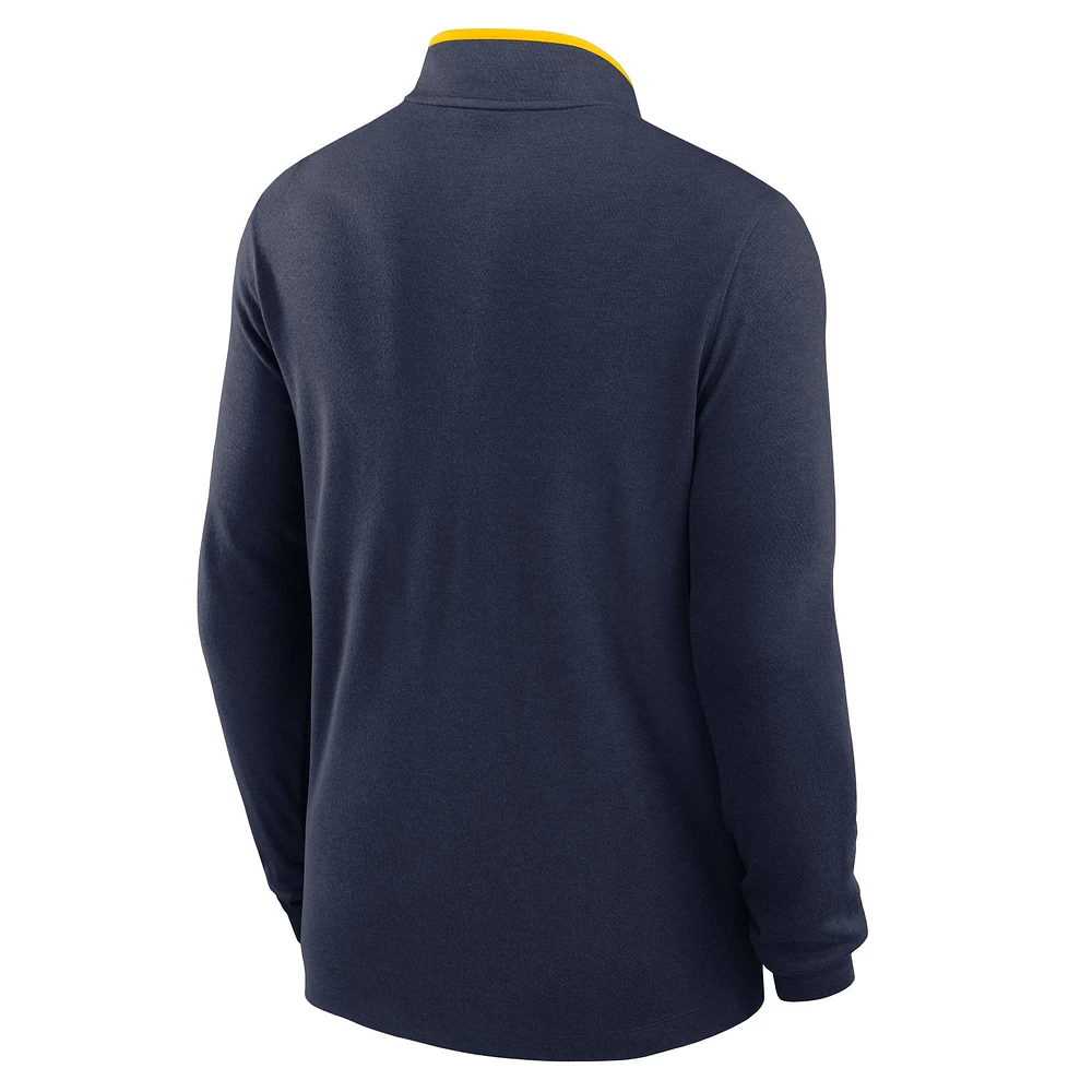 Men's Jordan Brand Navy Michigan Wolverines Victory Half-Zip Sweatshirt