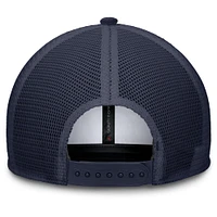 Men's Jordan Brand White/Navy Michigan Wolverines Rise Adjustable Trucker Hat