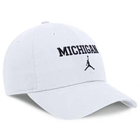 Men's Jordan Brand White Michigan Wolverines Club Tri-Glide Adjustable Hat