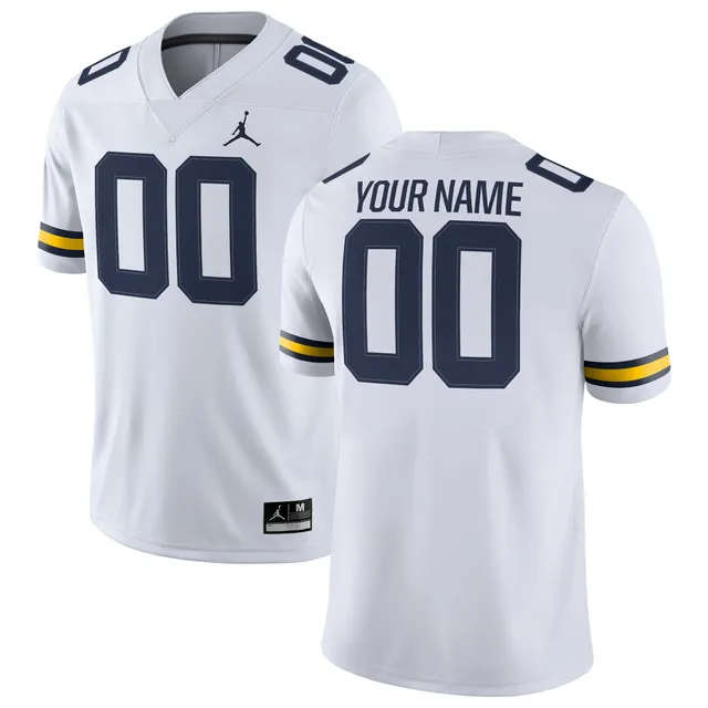 Men's Jordan Brand Navy Michigan Wolverines Football Custom Game Jersey Size: Small