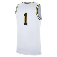 Men's Jordan Brand White Michigan Wolverines Home Replica Basketball Jersey