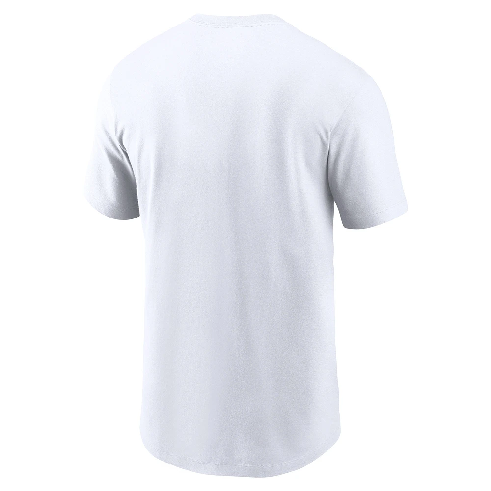 T-shirt Jordan Brand blanc avec logo alternatif des Michigan Wolverines Primetime pour hommes