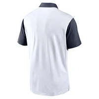 Men's Jordan Brand White Michigan Wolverines Primetime Campus Vapor Performance Polo