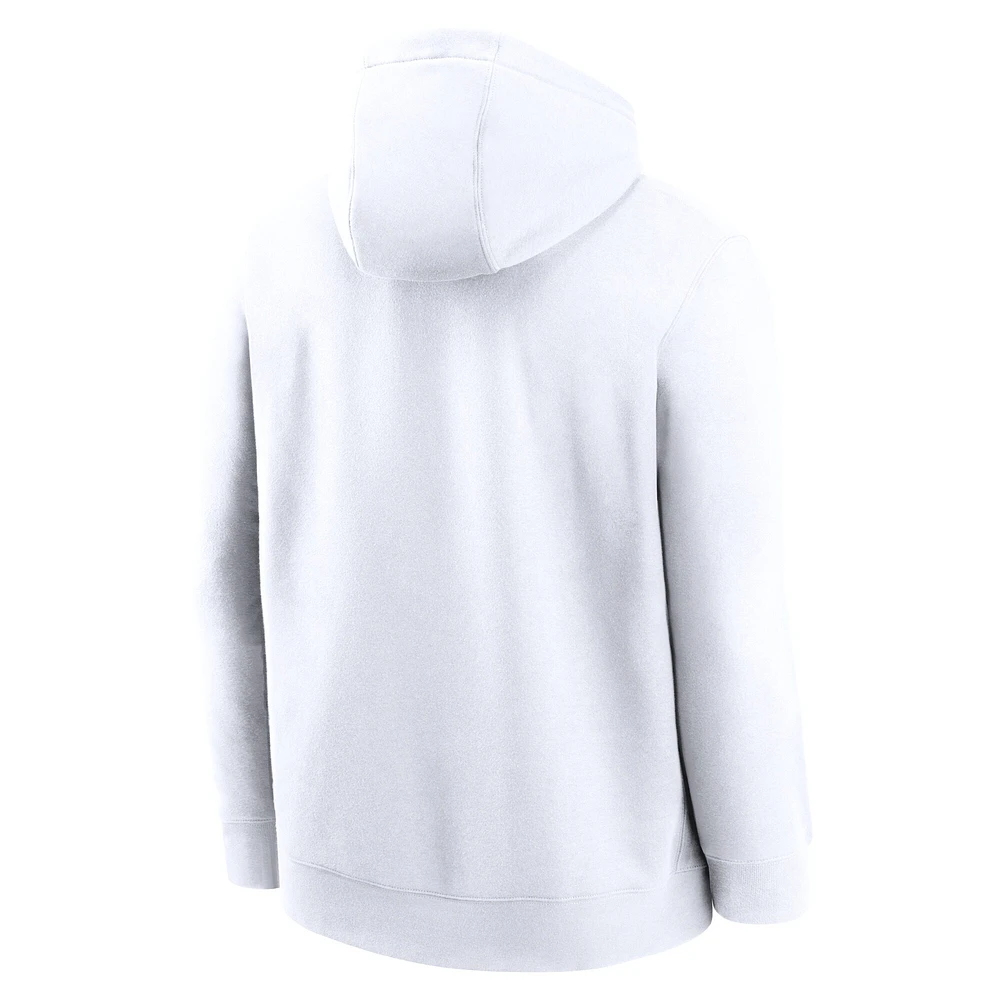 Men's Jordan Brand White Michigan Wolverines Primetime Club Fleece Pullover Hoodie