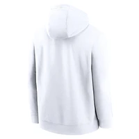 Men's Jordan Brand White Michigan Wolverines Primetime Club Fleece Pullover Hoodie