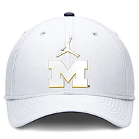 Men's Jordan Brand White Michigan Wolverines Rise Flex Hat